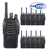 Set 10 Radios Baofeng Bf-888h Usb Walkie Talkie Uhf M S I