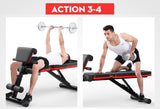 Banco Multiposiciones Gym Plegable Biceps Bandas