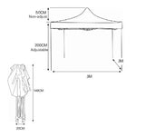 Carpa Plegable 3x3 Toldo Impermeable Reforzado Uso Rudo