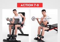 Banco Multiposiciones Gym Plegable Biceps Bandas
